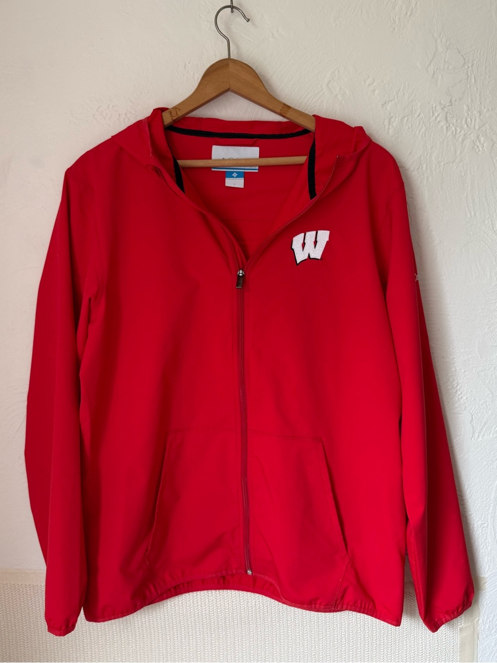 Columbia Wisconsin Badgers Full Zip Hooded Jacket Red Women’s Large